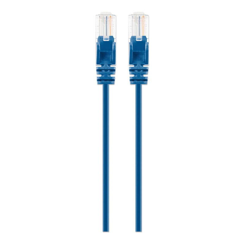 Intellinet 742177 10ft Blue Cat6 UTP Slim Network Patch Cable