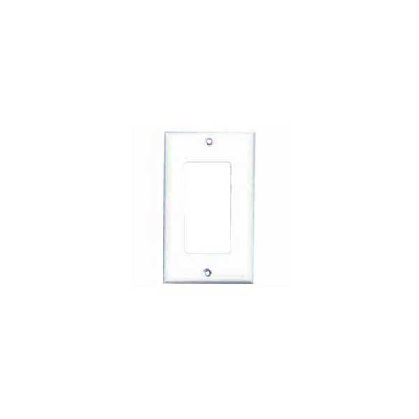Designer Style 1 Gang Wall Plate Cover - White