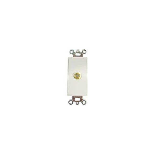 Designer Style Wall Plate Insert - 1 Gold F-81 Connector