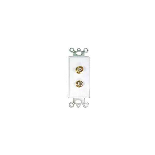Designer Style Wall Plate Insert - 1 Gold BNC Jack + F-81 Connector