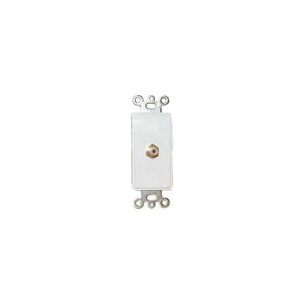 Designer Style Wall Plate Insert - 1 Gold RCA Jack