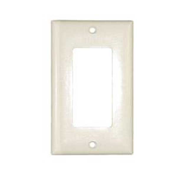 Designer Style 1 Gang Wall Plate Cover - Ivory