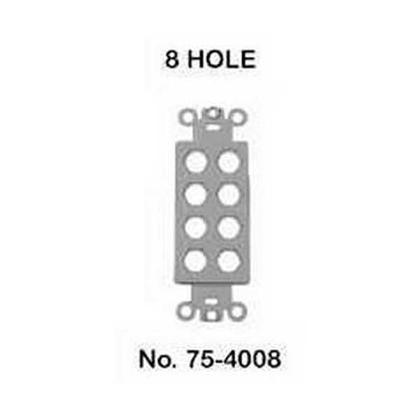 Quick Fit? Custom Design Wall Plate Insert w/ 8 Holes - White
