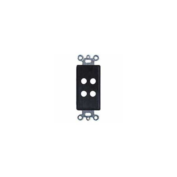 Philmore LKG Designer Style Custom Wall Plate Insert w/ 4 Holes - Black Default Title
