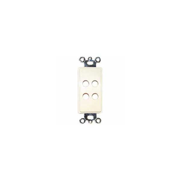 Philmore LKG Designer Style Custom Wall Plate Insert w/ 4 Holes - Ivory Default Title

