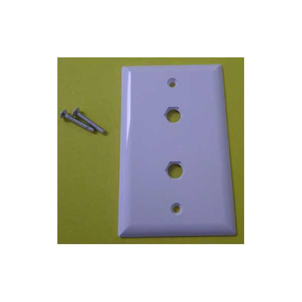 Wall Plate (White) 2 F81 Holes