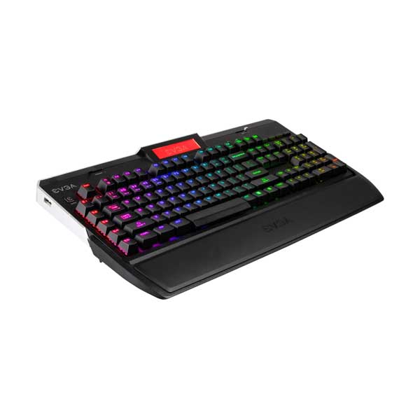 EVGA 803-ZT-N201-KR Z10 RGB LED Backlit Gaming Keyboard with Onboard LCD Display and Mechanical Brown Switches Macro Gaming Keys
