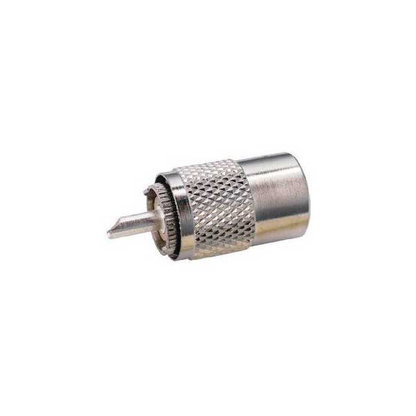 Amphenol RF 83-1SP MIL-SPEC PL-259 UHF Straight Solder Plug RF Connector for RG-8 (0.405" diameter) Cable
