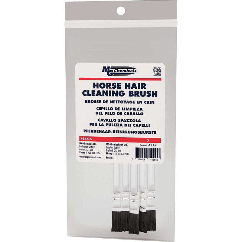 MG Chemicals 855-5 Horse Hair Cleaning Brushes (5 Pack)