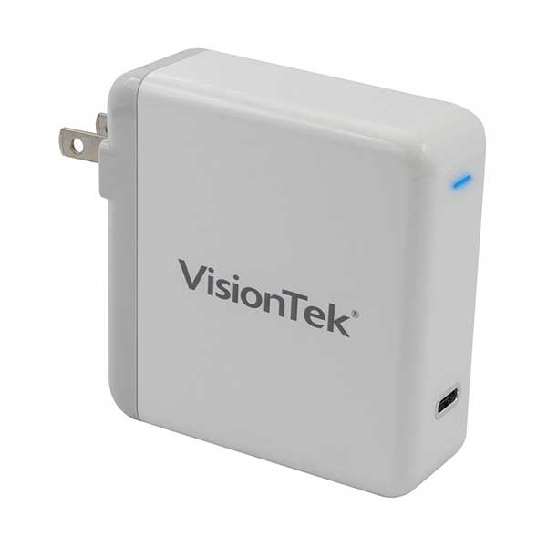 VisionTek 901283 61W USB-C Power Delivery Fast Charging Adapter with Foldable Plug Wall Charger