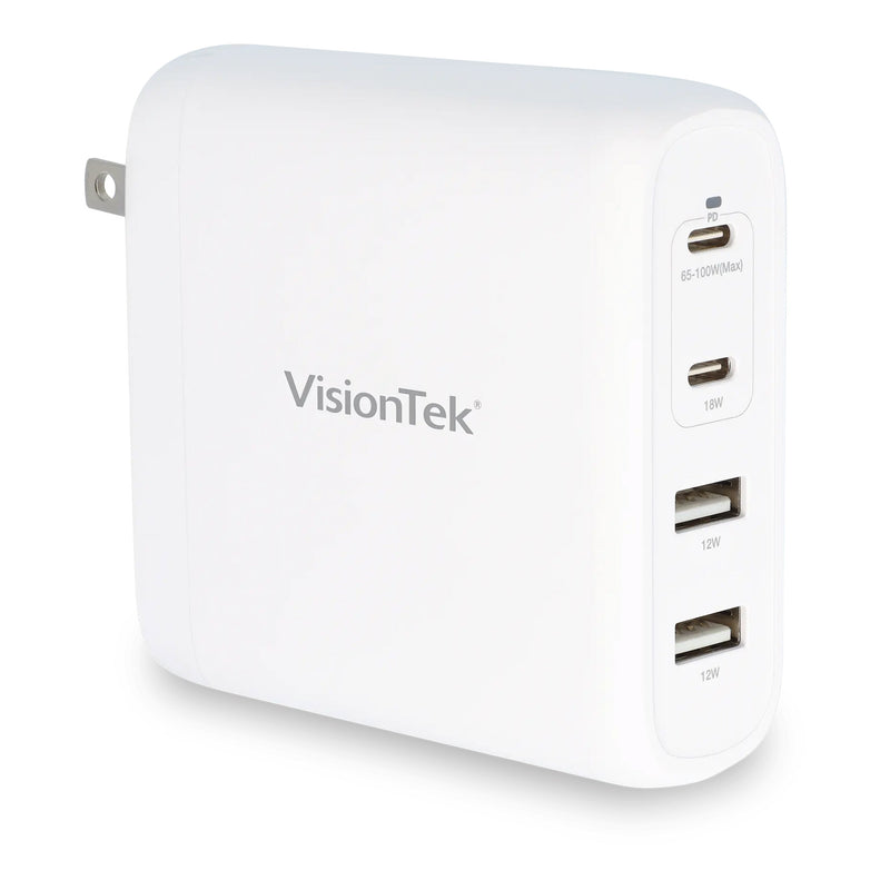 VisionTek 901537 4-Port 100W GaN II Wall Power Adapter