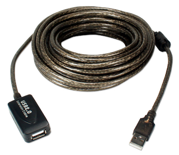 QVS QVS USB2-RPTRMC 16ft USB 2.0 480Mbps Active Extension Cable and Extends up to 80ft Default Title
