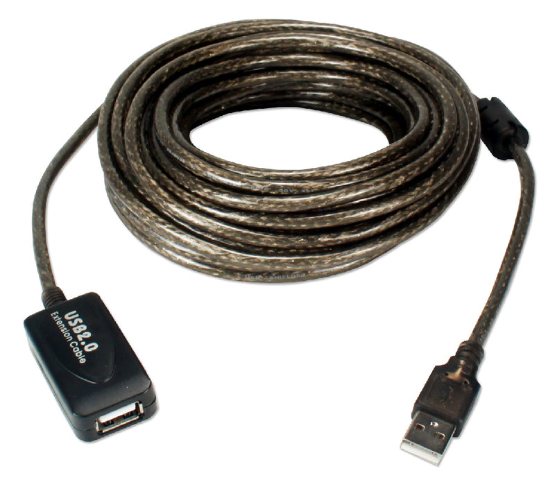 QVS USB2-RPTRMC 16ft USB 2.0 480Mbps Active Extension Cable and Extends up to 80ft