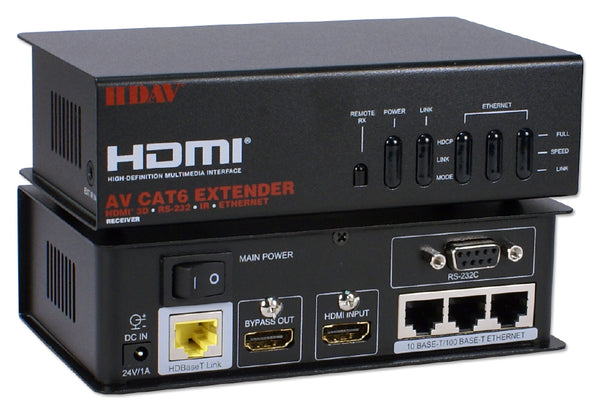 QVS QVS HD4-C6E HDMI 3D HDBaseT 5-Play with IR/Serial/Ethernet Single CAT6 100-Meter Active Extender Default Title

