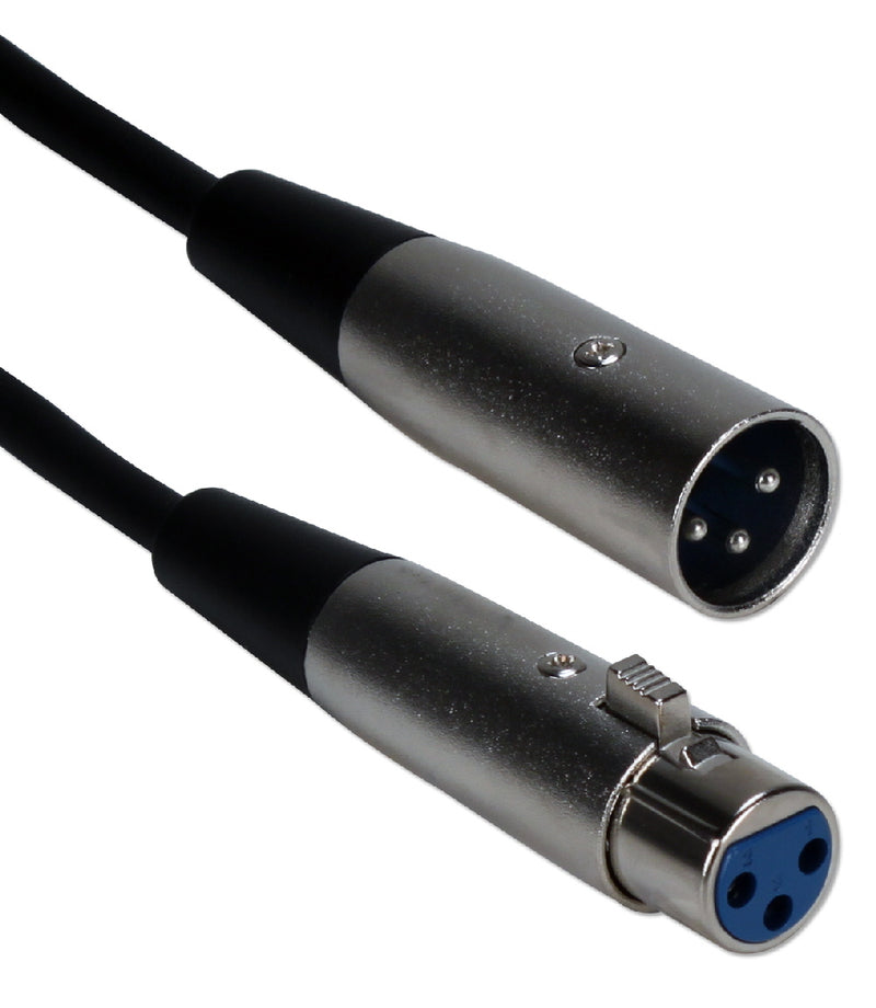 QVS XLRMF-10 10ft XLR Male to Female Balanced Audio Cable