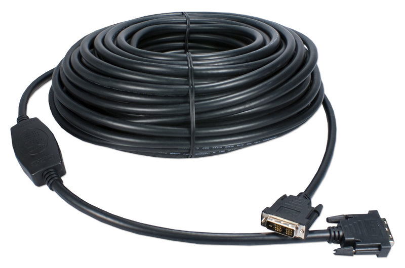 QVS HSD-EQ30MB 30-Meter FullHD DVI-D 720p/1080p PC/HDTV Video Cable with Built-in EQ Extender