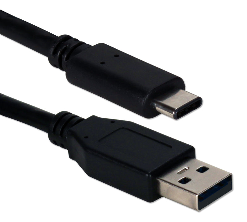 QVS CC2231B-3M 3-Meter USB-C to USB-A 2.0 Sync & Charger Cable