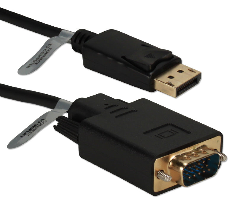 QVS DPVGA-15 15ft DisplayPort to VGA Video Cable