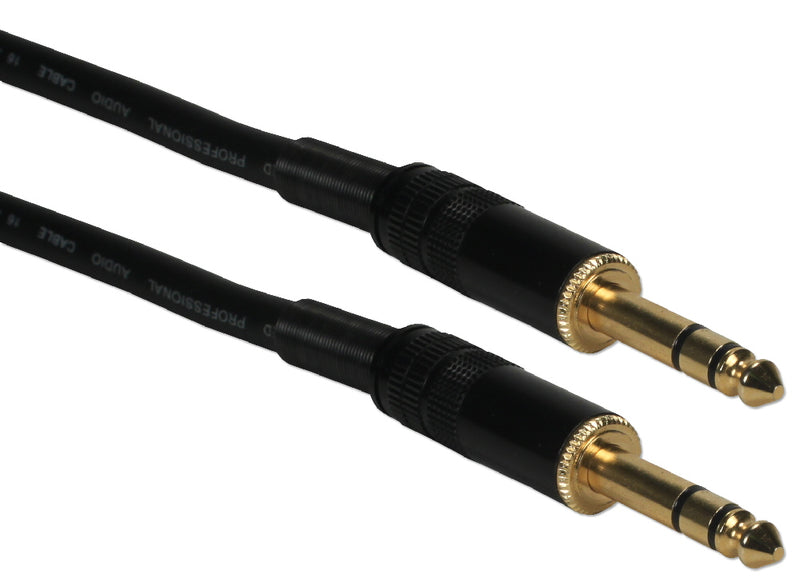QVS TRSP-25 25ft Premium 1/4 TRS Male to Male Balanced Shielded Audio Cable