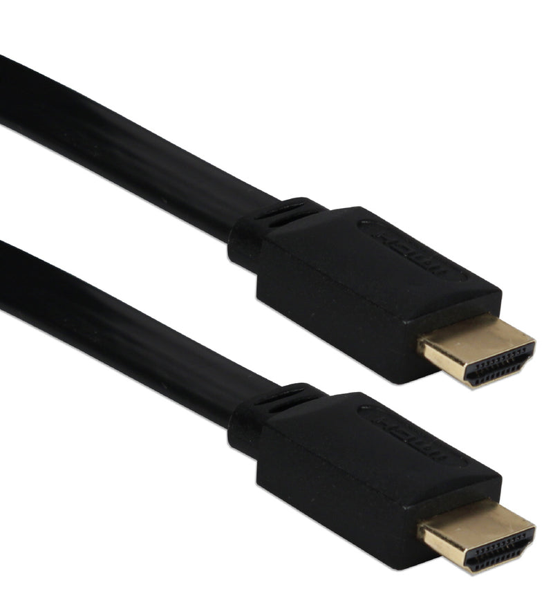 QVS HDF-2M 2-Meter HDMI 4K Flat CL3 In-Wall-Rated Blu-ray HDTV Cable