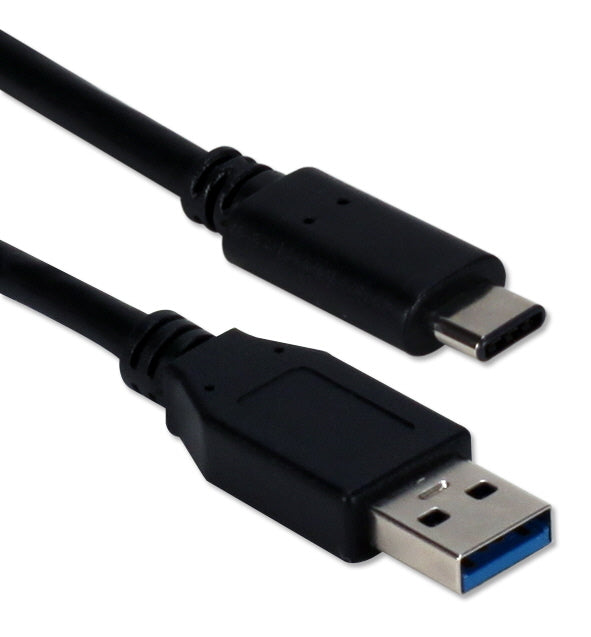 QVS QVS CC2231A-6IN 6 Inches USB-C to USB-A 3.1 10Gbps 60-Watts Sync & Power Cable Default Title
