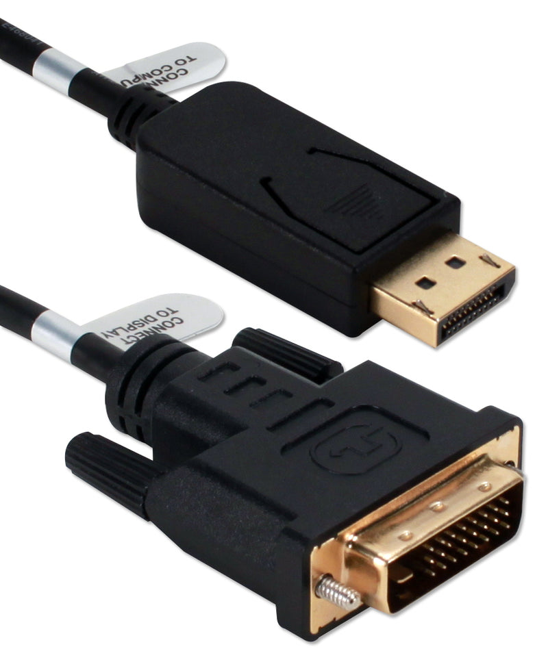QVS DPDVI-10 10ft DisplayPort to DVI Digital Video Cable