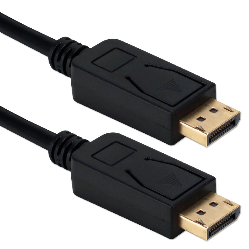 QVS DP8-10 10ft DisplayPort 1.4 UltraHD 8K Black Cable with Latches
