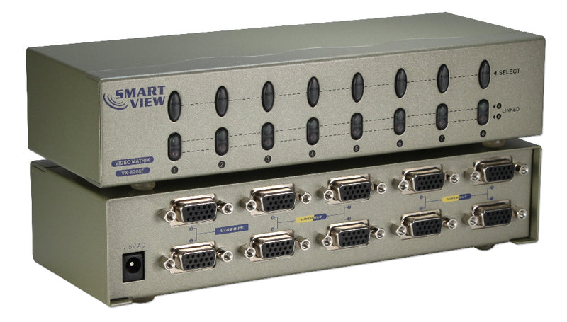 QVS MSV608PHX2 250MHz 8Port VGA Video Matrix Switch (2x8)