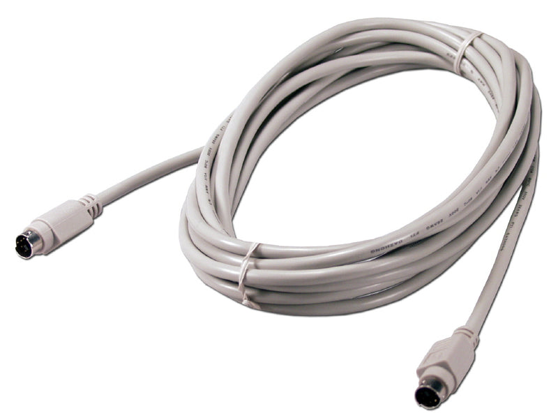 QVS CC389-50S 50ft Mini6 Male to Male PS/2 Keyboard/Mouse Cable