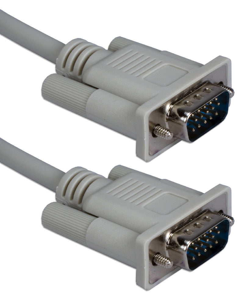 QVS CC388-06N 6ft VGA/UXGA HD15 Male to Male Video Cable