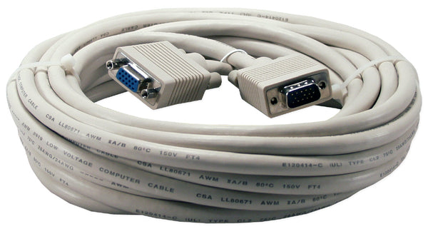 QVS QVS CC320D-25 25ft Premium VGA HD15 Male to Female Tri-Shield Extension Cable Default Title
