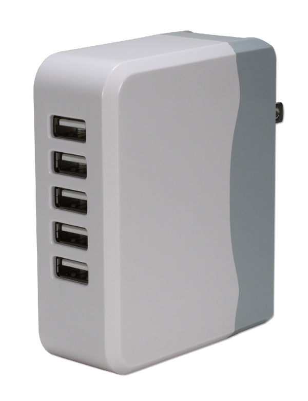 QVS QVS USBAC-5 5-Port 6.8amp USB Universal AC Charger with Folding Power Plug Default Title
