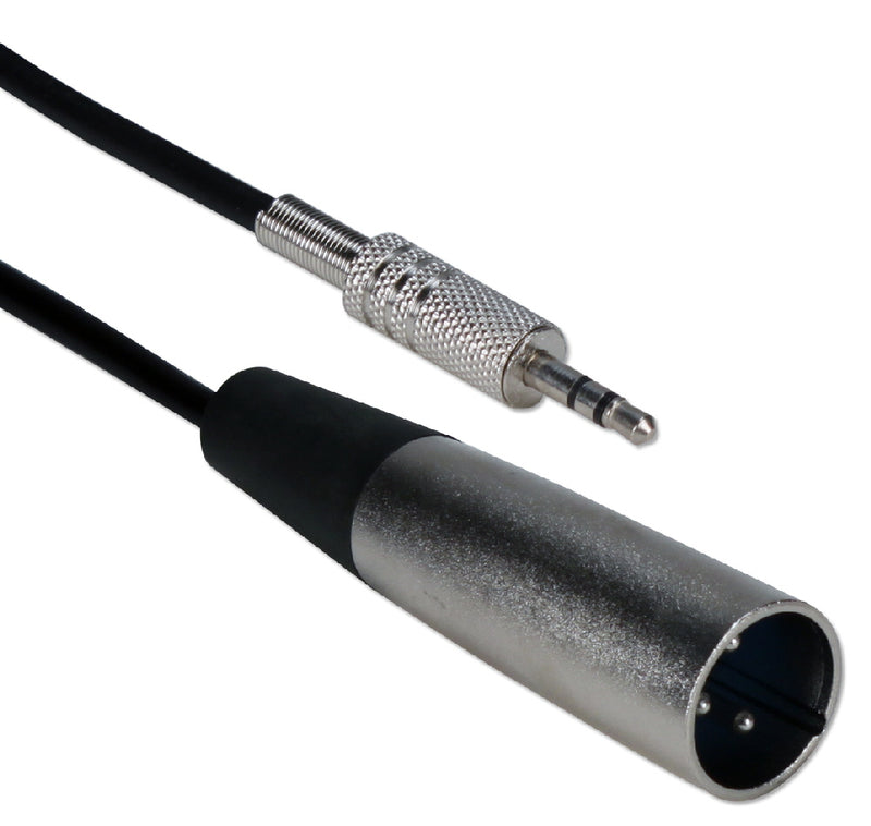 QVS XLRSM-10 10ft XLR Male to 3.5mm Male Audio Cable