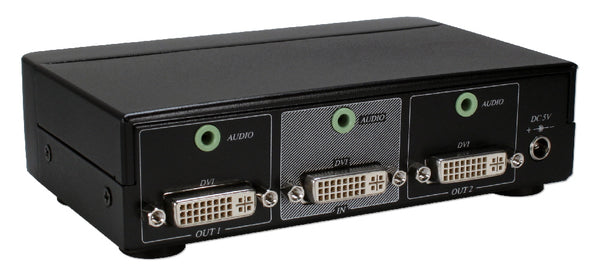 QVS QVS MDVI-12AH 2Port DVI Digital Video Splitter/Distribution Amplifier with HDCP and Stereo Audio Default Title
