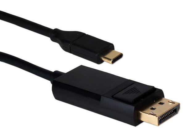QVS QVS USBCDP-03 3ft USB-C / Thunderbolt 3 to DisplayPort UltraHD 4K/60Hz Video Converter Cable Default Title
