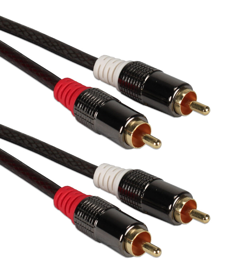 QVS RCA2A-25 25ft Dual-RCA Premium Component Audio Combo Cable