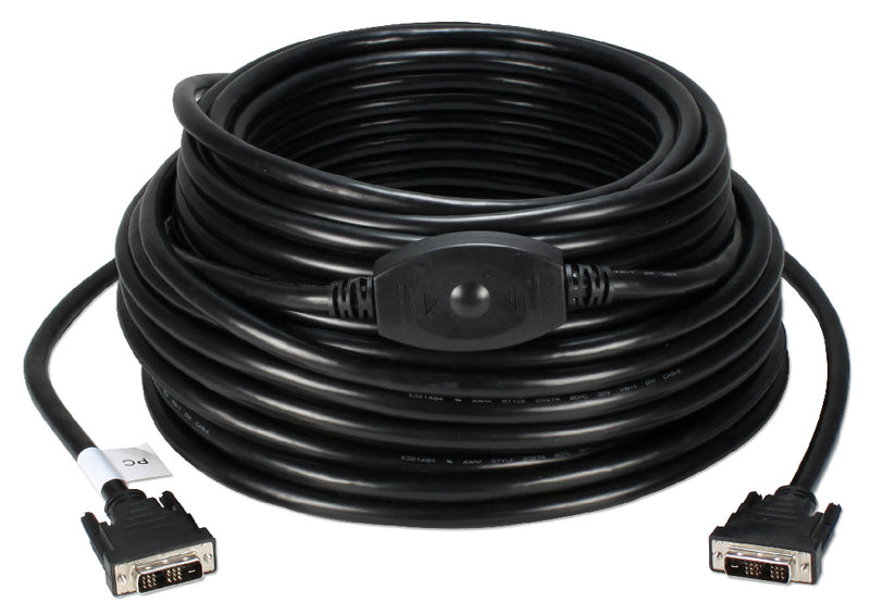 QVS HSD-EQ30MB2 30-Meter FullHD DVI-D 720p/1080p PC/HDTV Video Cable with Built-in EQ Extender
