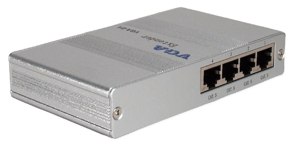 QVS QVS VGA-C5EX4 4Port VGA/QXGA CAT5/RJ45 Extender System Transmitter Module with Local Port Default Title
