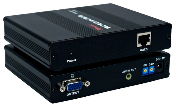 QVS QVS VAC5-ER 180-Meter VGA/QXGA with Stereo Audio CAT5e/RJ45 Extender System Receiver Module Default Title
