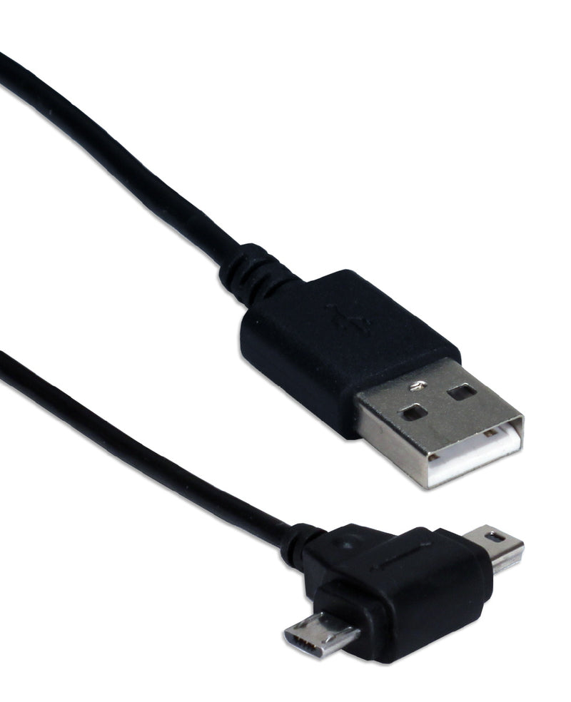 QVS USB1T2-06 6ft USB 2-in-1 Sync & 2.1Amp Charger Cable for Smartphone & Tablet