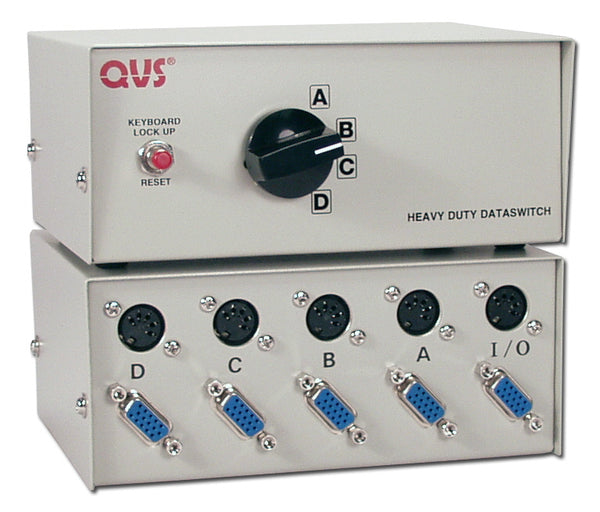 QVS QVS CA262-4R 4Port HD15/VGA Video Premium Manual Switch Default Title

