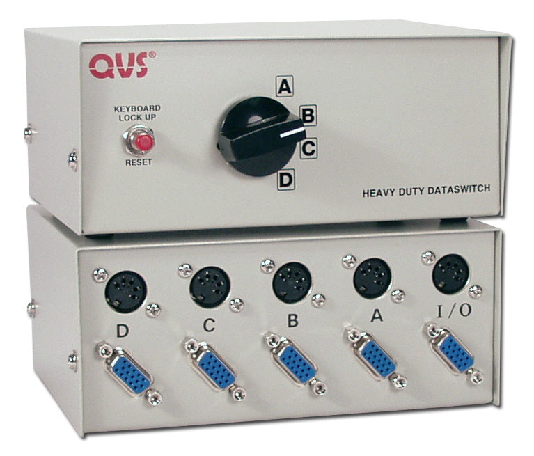 QVS CA262-4R 4Port HD15/VGA Video Premium Manual Switch