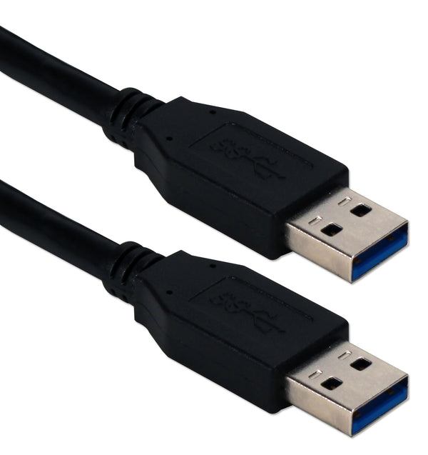 QVS QVS CC2229C-06BK 6ft USB 3.0/3.1 Type A Male to Male 5Gbps Black Cable Default Title

