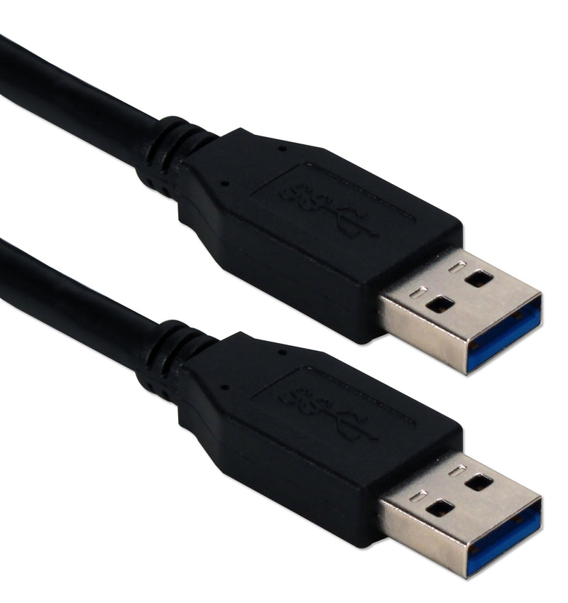 QVS CC2229C-06BK 6ft USB 3.0/3.1 Type A Male to Male 5Gbps Black Cable