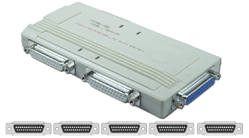 QVS EAA14P-B Four Computers to One Parallel Printer Reversible Autoswitch