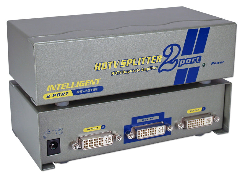 QVS MDVI-12H 2Port DVI/HDTV Digital Video Splitter/Distribution Amplifier with HDCP