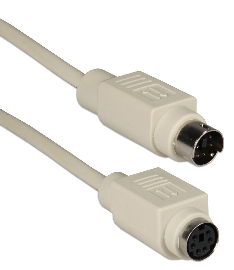 QVS CC321-20S-BB 20ft PS/2 Male to Female Keyboard/Mouse Extension Cable
