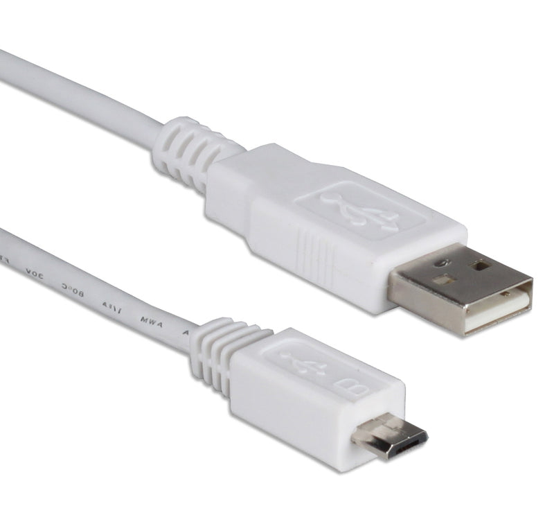 QVS USB1M-05M 0.5-Meter Micro-USB Sync & Charger Cable for Smartphone, Tablet, MP3, PDA and GPS