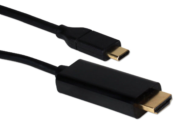 QVS QVS USBCHD-03 3ft USB-C / Thunderbolt 3 to HDMI UltraHD 4K/60Hz Video Converter Cable Default Title
