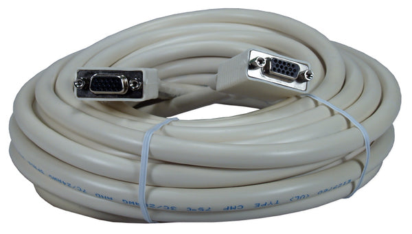 QVS QVS CC387P-20 20ft Premium VGA HD15 Female to Female Tri-Shield Plenum Cable Default Title
